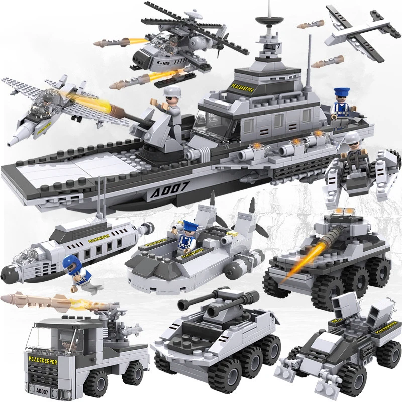 732 шт. Legoings 8 в 1 может построить 25 моделей военный корабль DIY модель строительные