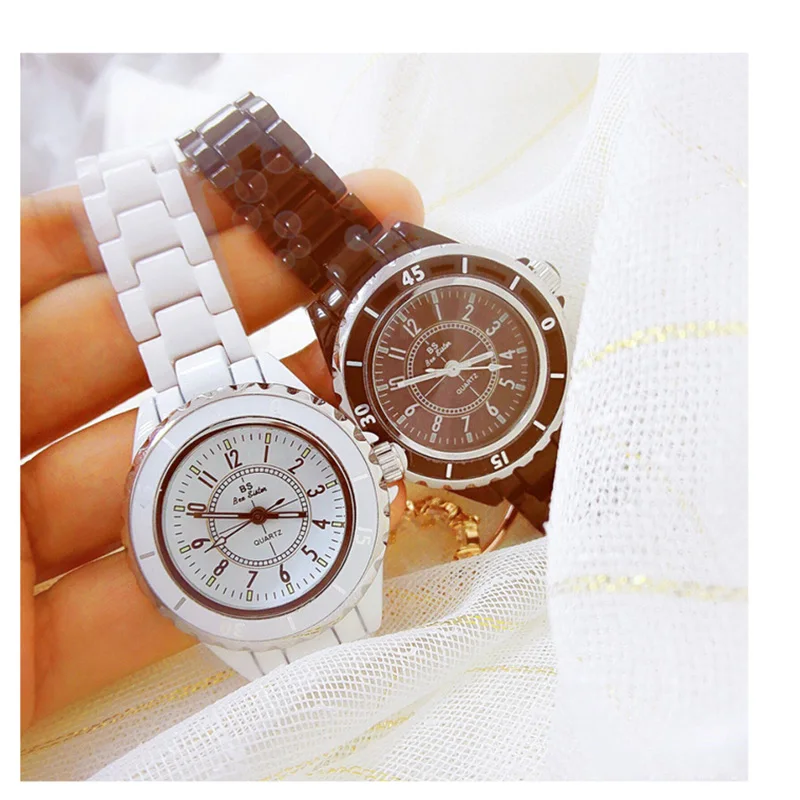 Новинка 2017 женские часы повседневные Роскошные наручные montre femme с керамическим