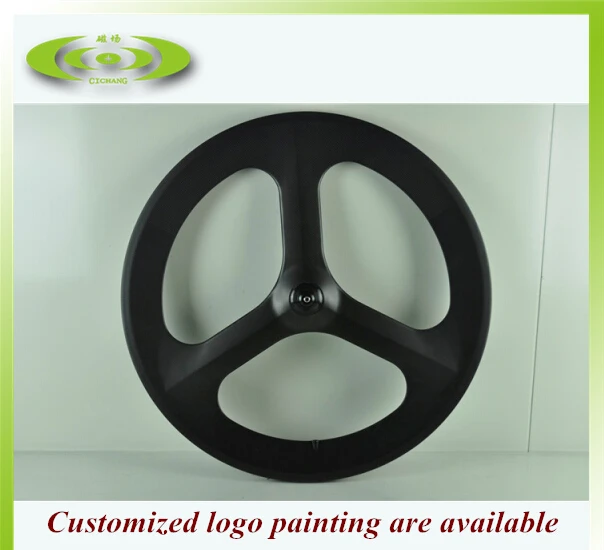 

Quality warranty carbon 3 spoke wheel 700c front clincher bike wheel