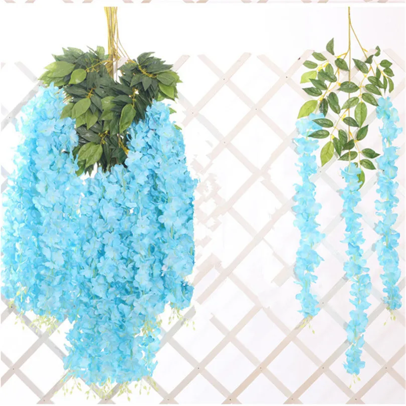 6 шт. цветок гортензии лоза 3 стебля/шт. романтические подвесные виноградные лозы