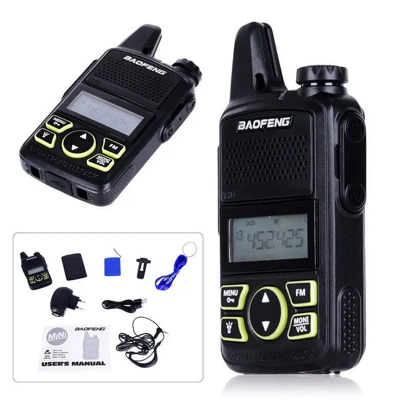 4 шт./лот,, BAOFENG, BF-T1, мини, детская рация, UHF, портативная, двухстороннее радио, Ham T1, портативная рация, USB, HF трансивер