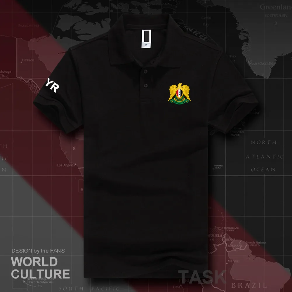 Рубашки поло SYR в Сирии мужские с коротким рукавом белые брендовые принтом для