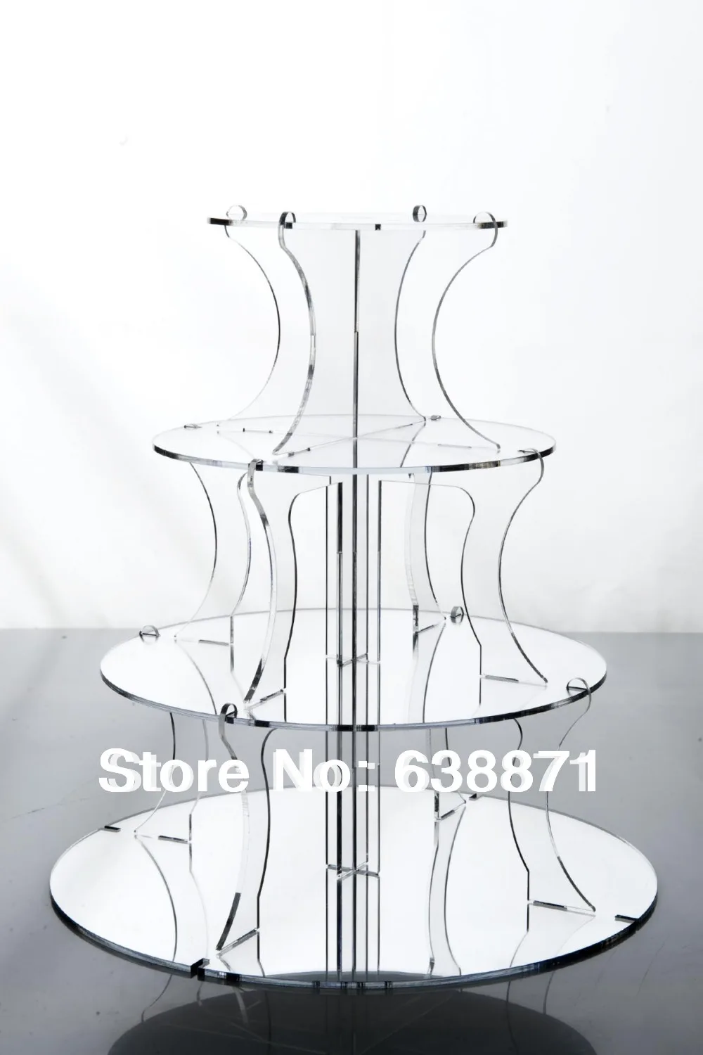 

4 tiers High transparent acrylic cupcake stands display wedding party decoration