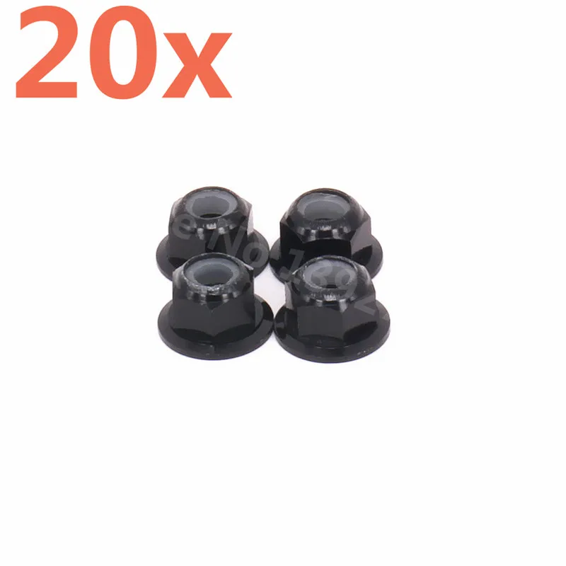 20 Pieces RC Cars Upgrade Aluminum Alloy Wheel Lock Nut M4 4MM 1747 For Rc Hobby Car 1/16 Scale Models Traxxas Slash | Игрушки и хобби