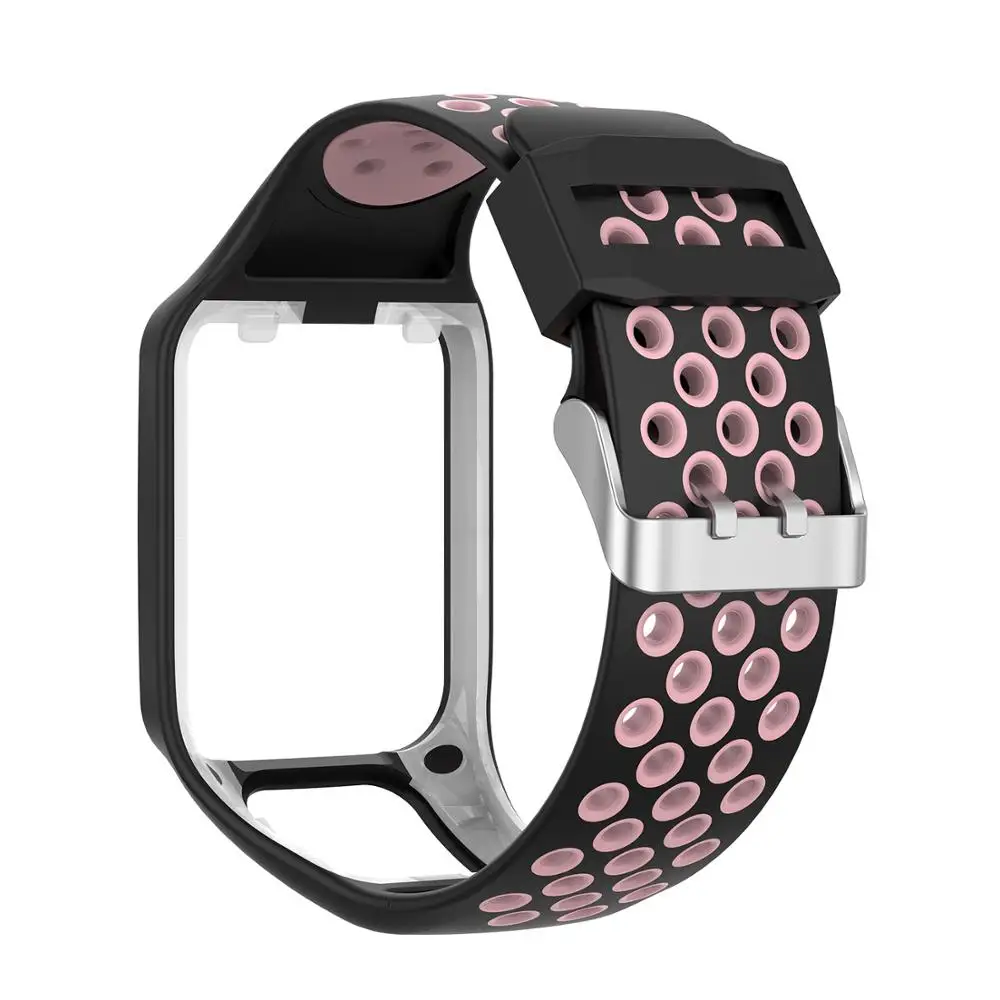 Сменный силиконовый ремешок FIFATA двухцветный для смарт-часов Tomtom Runner 3/Golfer