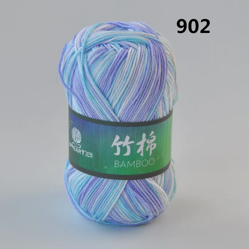 Бесплатная доставка 500 г (50 * 10 шт.) Мягкая гладкая Бамбуковая пряжа хлопковая