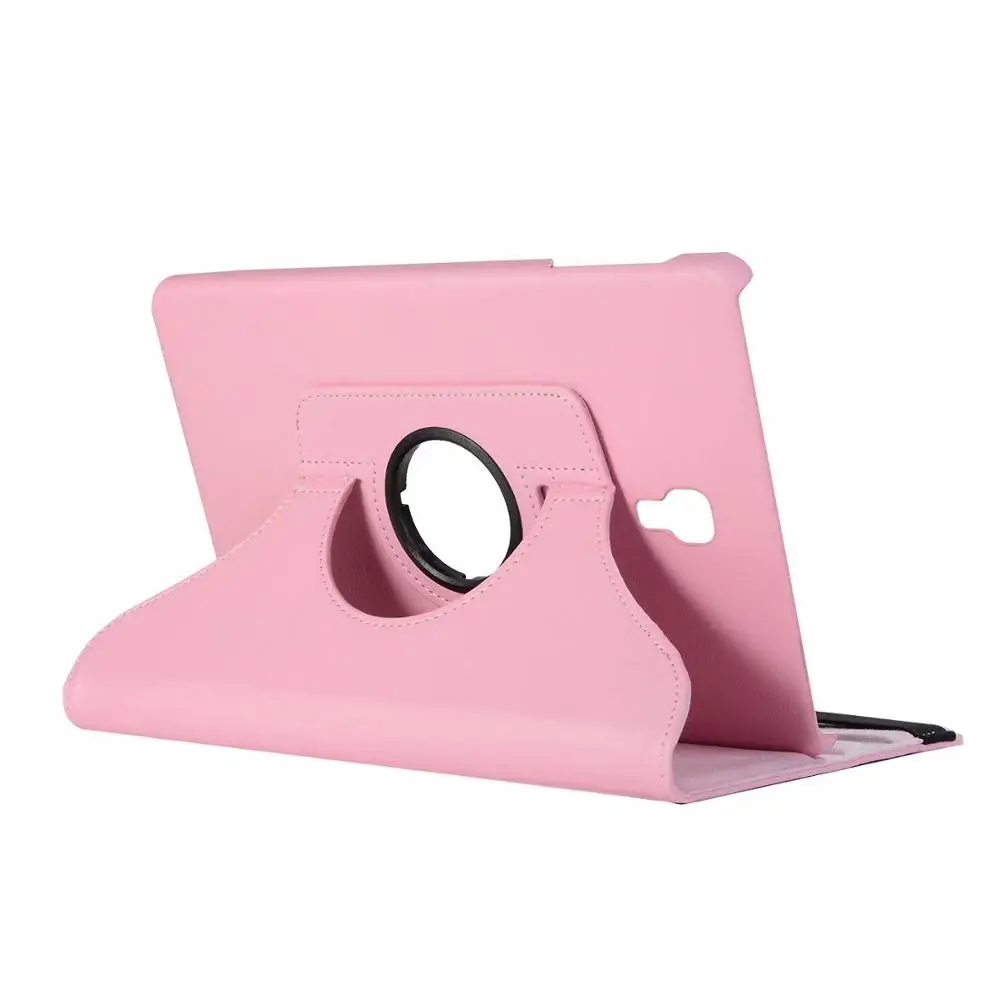 Pink Кожаный смарт-чехол с поворотом на 360 градусов для samsung Galaxy Tab A A2 10,5 T590 T595 SM-T590 чехол для сна - Цвет: Pink