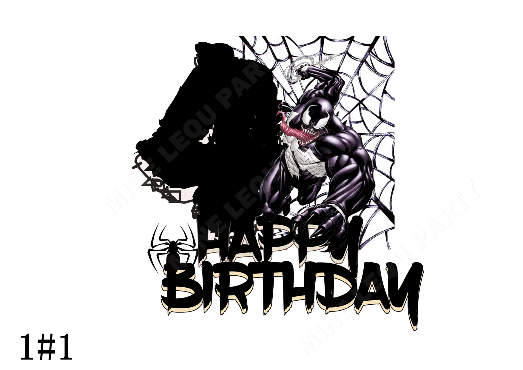Насыщенный сапфировый Marvel Character Venom в фильме Удивительный Человек-паук торт Топпер Дети День рождения украшение душевой кабины поставки DBZ Goku - Цвет: Насыщенный сапфировый
