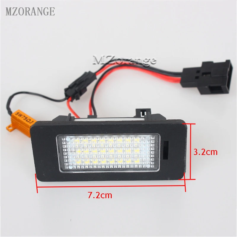 MZORANGE белый 24-SMD светодиодный номерной знак света для SKODA Octavia 3/превосходные B6 Combi/Rapid Yeti/SKODA Fabia, комплект из 2 предметов