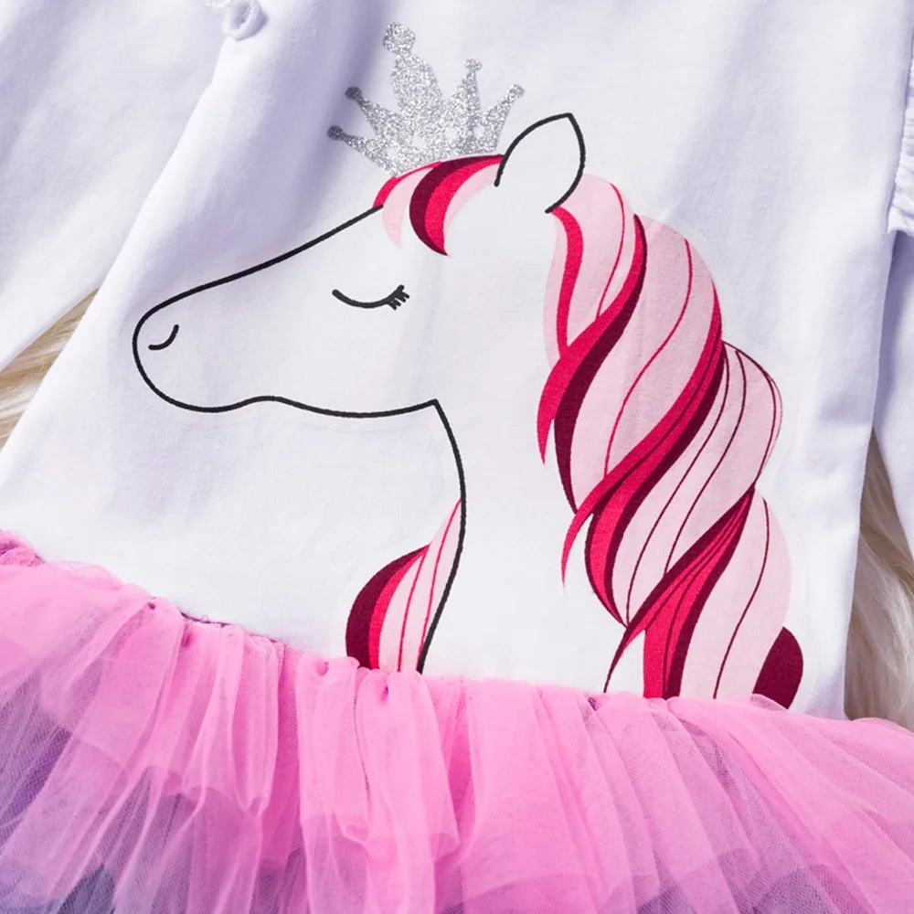 Summer Tutu Dress For Girls Dresses Kids Unicorn Vestidos Princess Party Costume Children Sequined Clothes | Детская одежда и