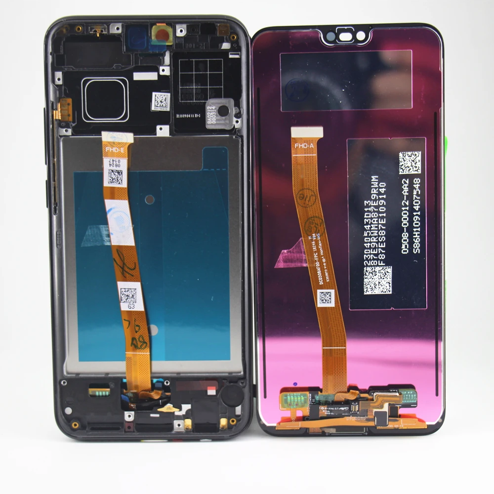 Оригинальный протестированный с отпечатком пальца для huawei honor 10 COL L29 ЖК дисплей +