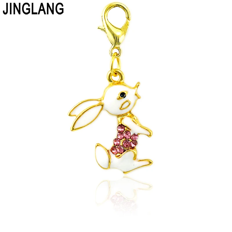 JINGLANG DIY смешанный заказ модные подвески в виде животных золотого цвета карабины