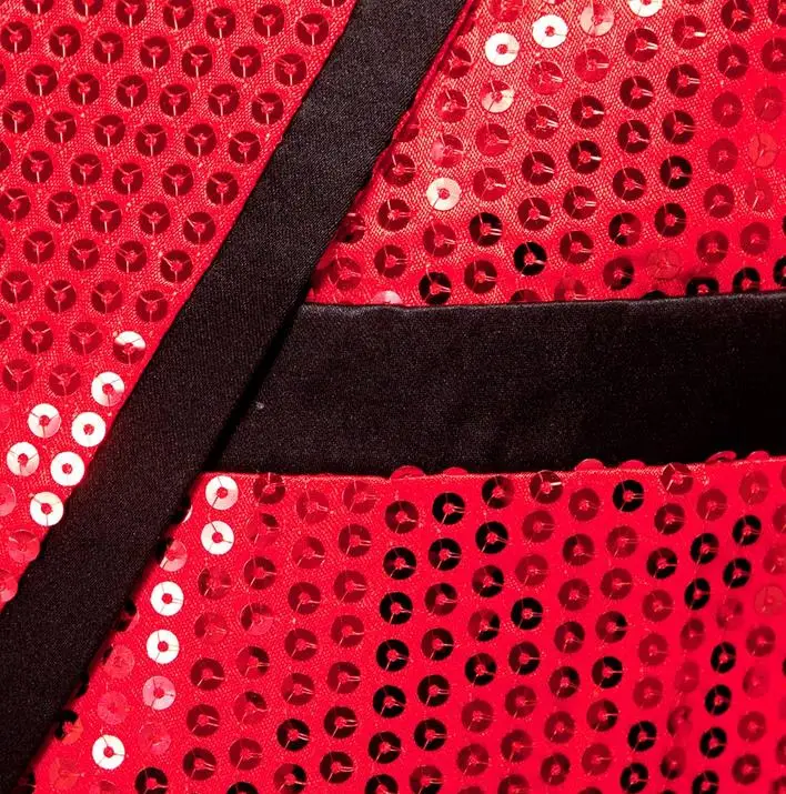 Черный белый красный золотой синий блестящий тонкий костюм мужской новейший