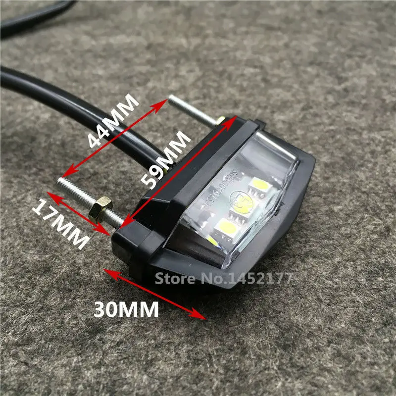 1 шт. универсальный 3 светодиодных номерных знака мотоцикла светильник для