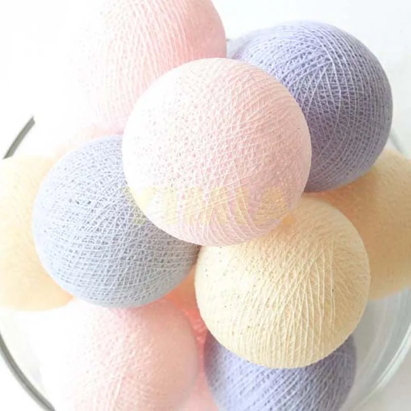 Детские Пастель белый желтый мятно персиковый светодиодный гирлянды