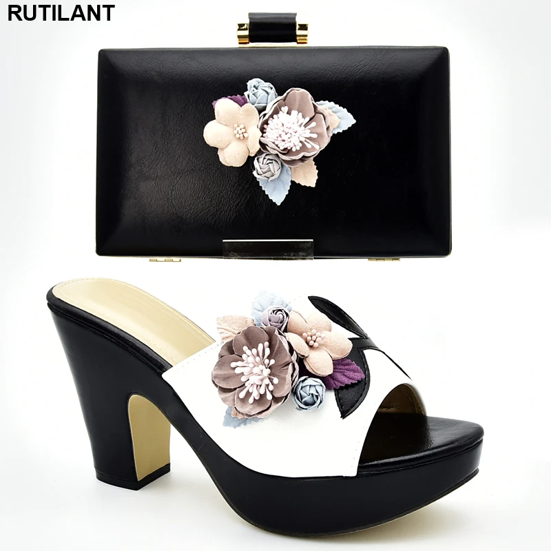 New Arrival Italian Shoe and Bag Set for Party In Women Nigerian Women Party Shoes with Bag Set Ladies Party Shoe and Bag Set