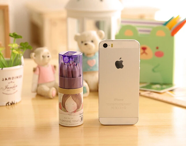 Мини Карандаш акварельный цветной карандаш с заточкой кавайные школьные