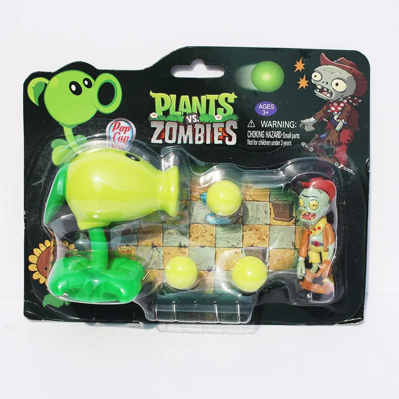PVZ Растения против Зомби Peashooter ПВХ фигурка модель игрушки подарки игрушки для детей высококачественные игрушки куклы в OPP пакете