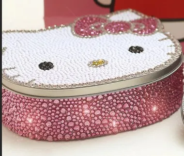 L Ручная работа diy шкатулка kt cat красивая коробка для хранения кристалл алмаз мультфильм 5D DIY Алмазная Живопись Вышивка крестом - Цвет: L