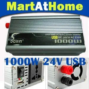 500/800/1000/1200 Watts 24V DC to 220V AC Modified-sine Wave