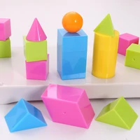 1set geometric solids mathematics teaching aids children kids early educational cognitive toys gift kindergarten supply