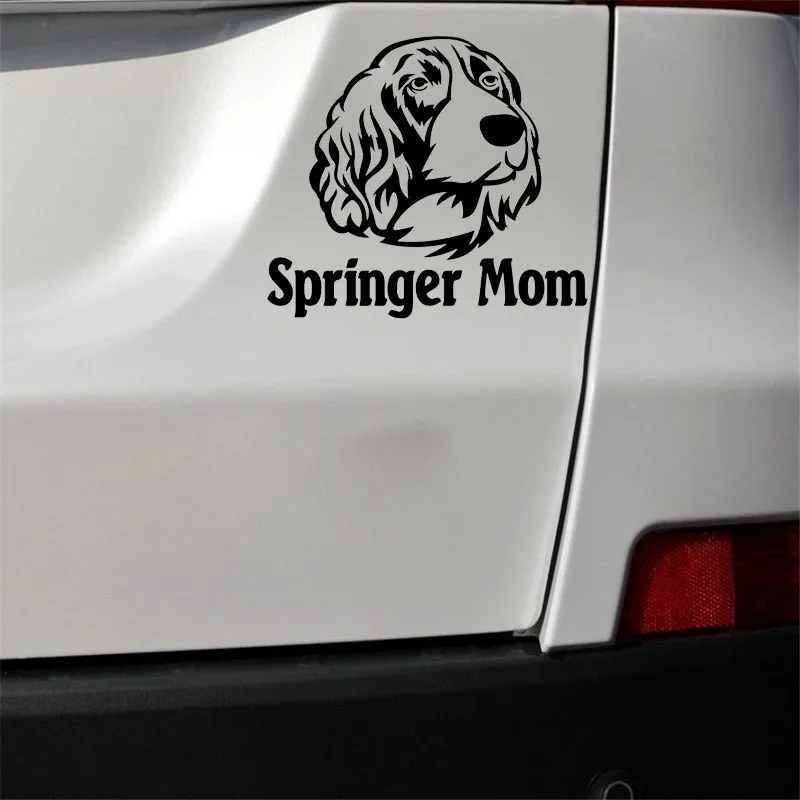 YJZT 15 2 см * 13 4 My Springer Mom Gog виниловые наклейки для автомобиля черный/серебристый