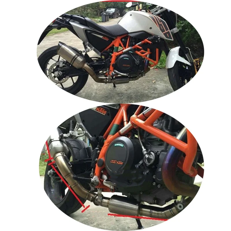 

Slip on for KTM 690 Motorcycle Exhaust Modified Mid Pipe Titanium Alloy Stainless Connect Linking Tube Pipe for KTM 690