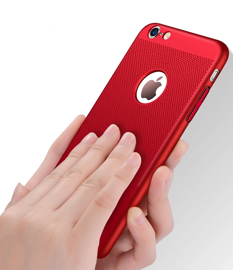 EVANKALX Ultra Slim Phone Case For iPhone 7 8 6s 6 Plus Hollow Heat Dissipation Cases Hard PC X XS XR Max Back Cover |