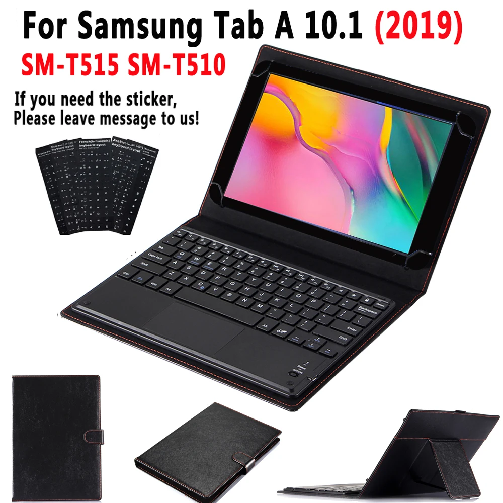 Сенсорная клавиатура чехол для samsung Galaxy Tab 10 1 2019 SM T515 T510 Смарт кожаный