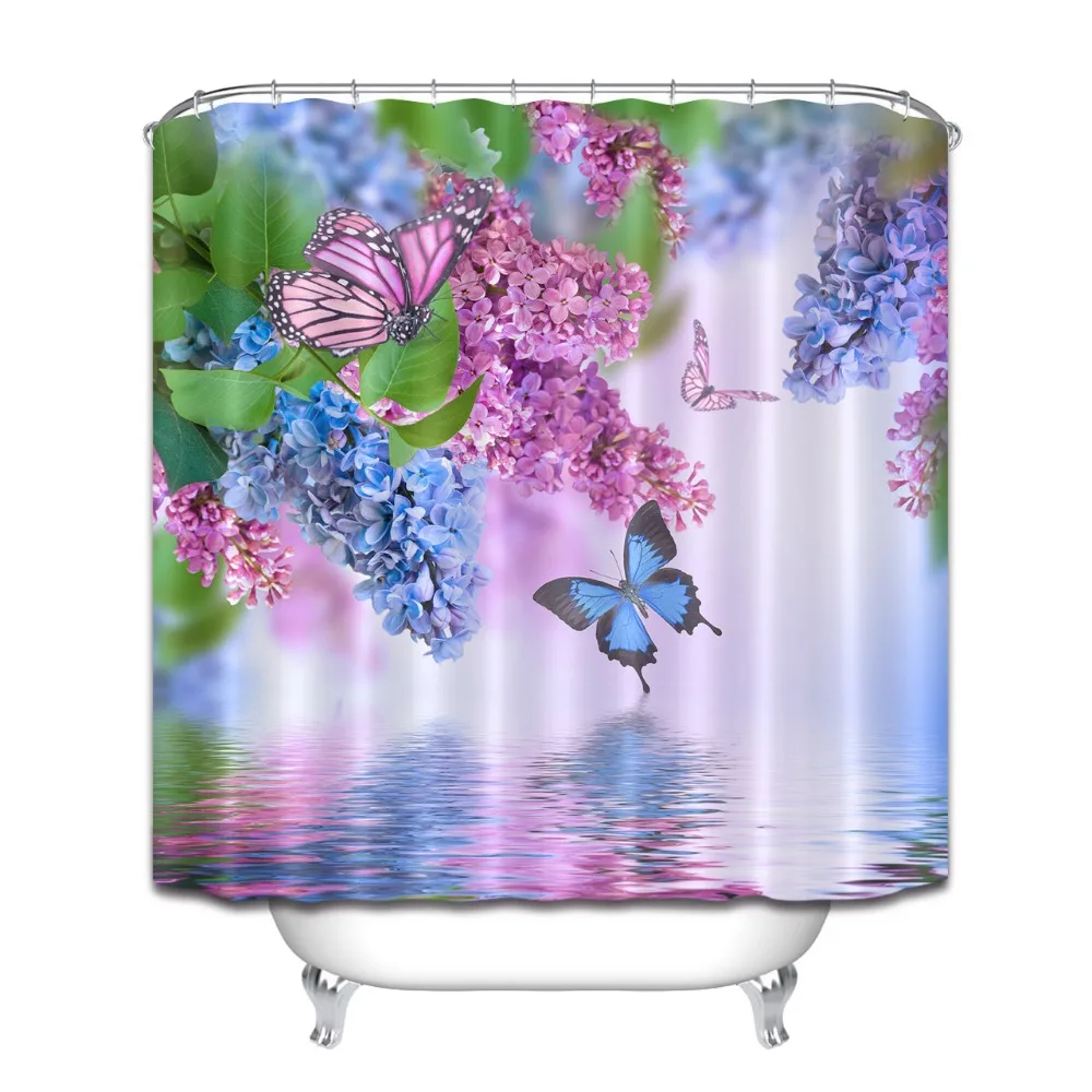 72 дюйма ванная комната Водонепроницаемый тканевая занавеска для душа полиэстер