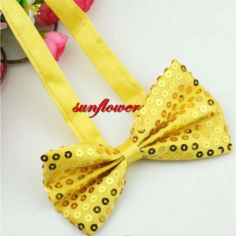 tie yellow 12 шт., для взрослых и детей, джазовая шляпа, для сцены, танцев, выступлений, с блестками, волшебное шоу, бар, вечерние шляпы для танцев, галстук, перчатки - Цвет: tie yellow