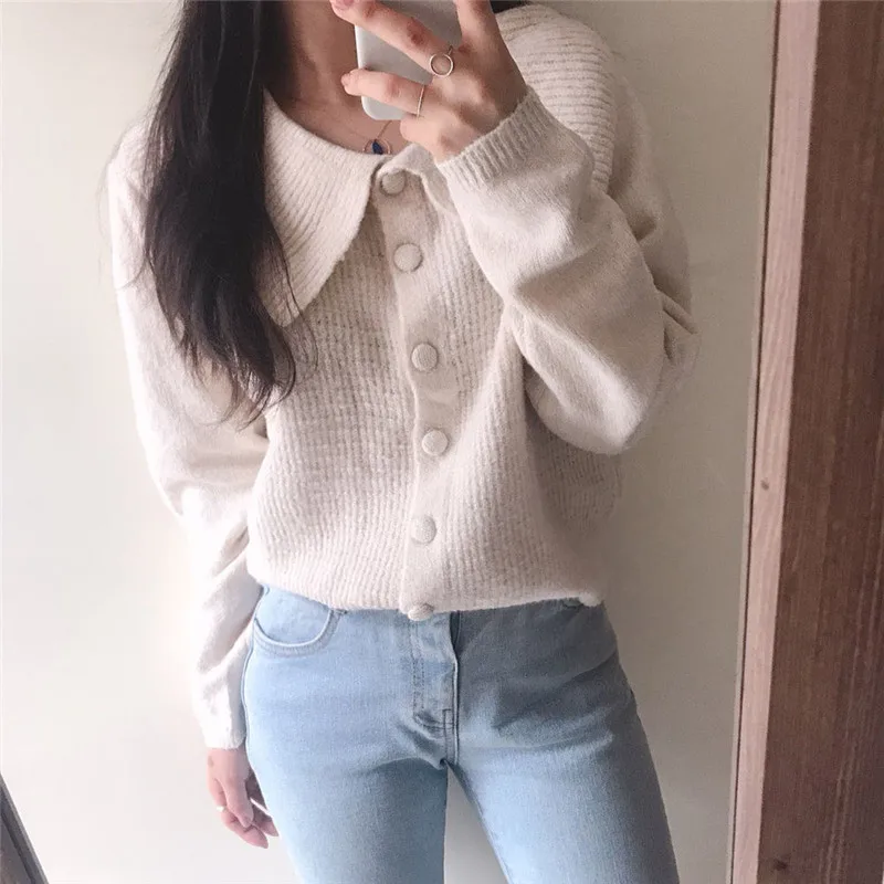 RUGOD Fashion Vintage Women Sweaters O-Neck Knitted Solid Casual Women Cardigans Spring Women Tops pull femme hiver