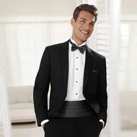 black traje hombre men suits groom wedding tuxedos terno masculino slim fit costume homme 2piececoat pantsgroomsmen outfits