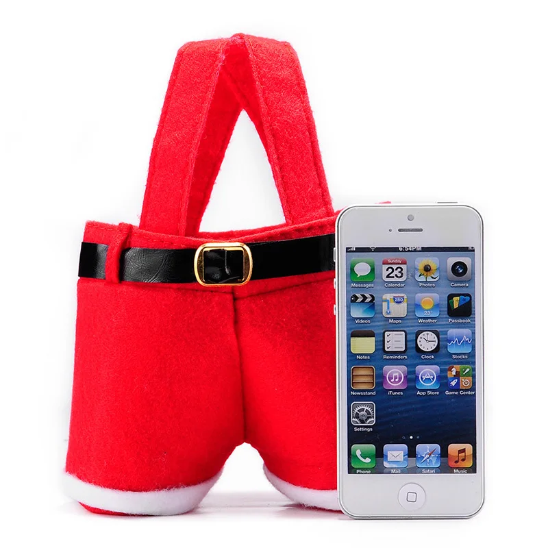 2 шт./лот Рождество Аксессуары 2017 Новый год конфеты Сумки красный милый ребенок