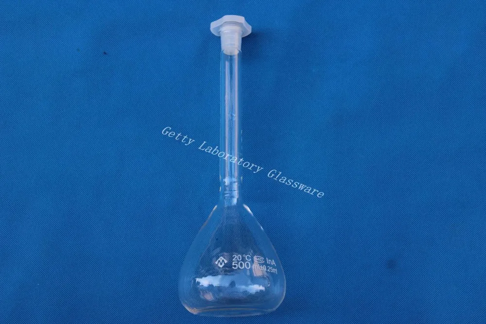 Мерная колба объемом 500 мл мерная материал из пирекс-стекла | Канцтовары для офиса