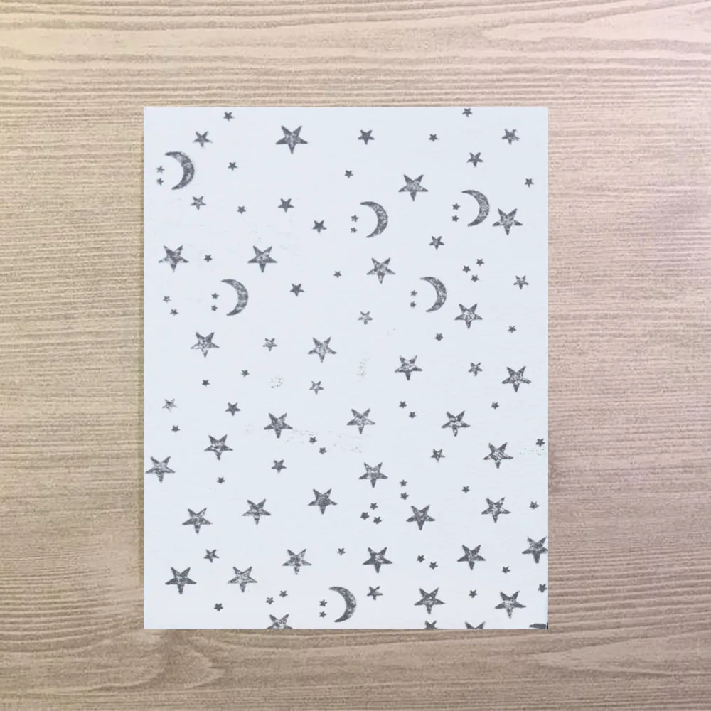 DIY Звезда Луна прозрачные штампы для изготовление бумажных карточек дети