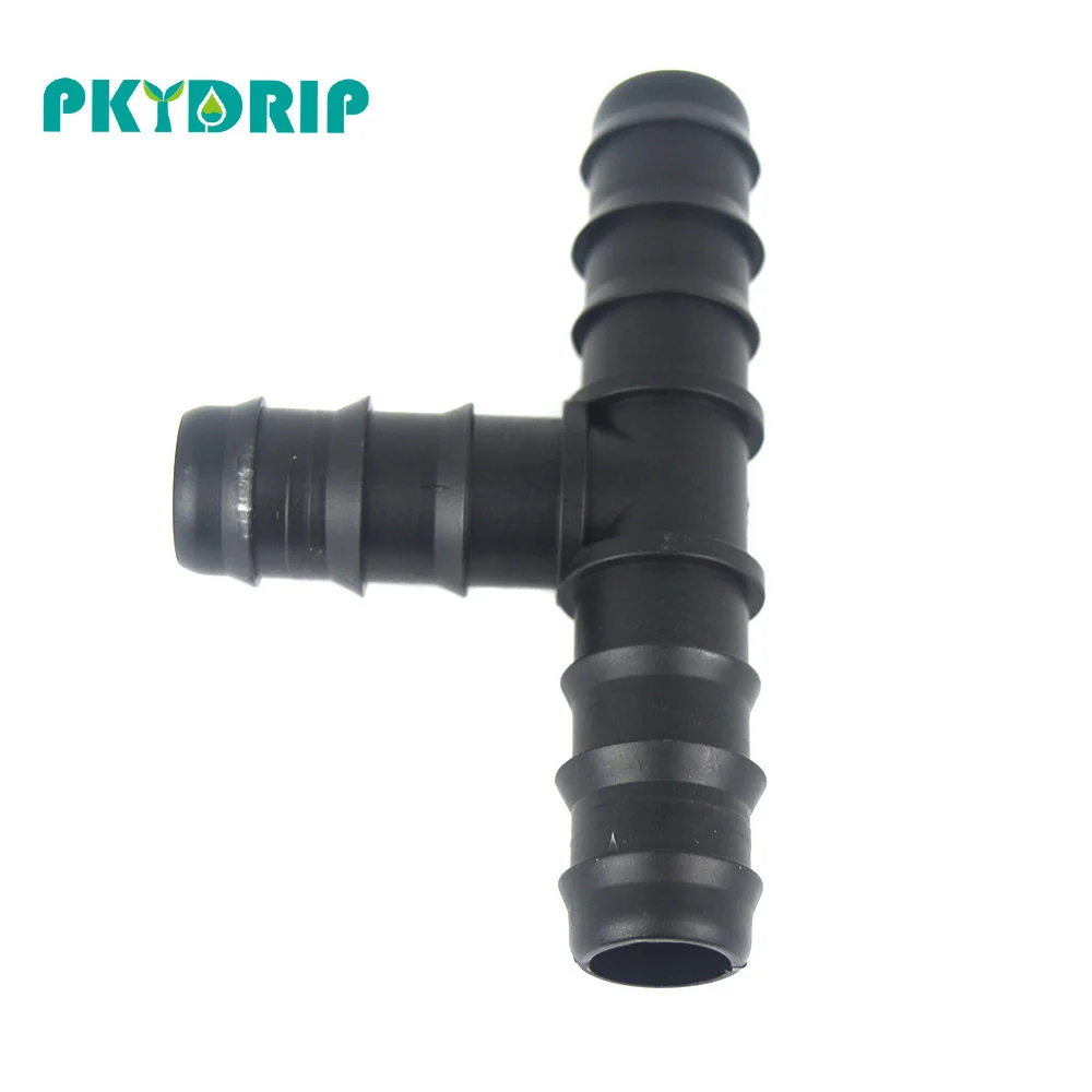 Pkydrip пластик черный 1 шт. Dn16 тройник разъем микро аксессуары для шланга дома сад полив капельного орошения системы