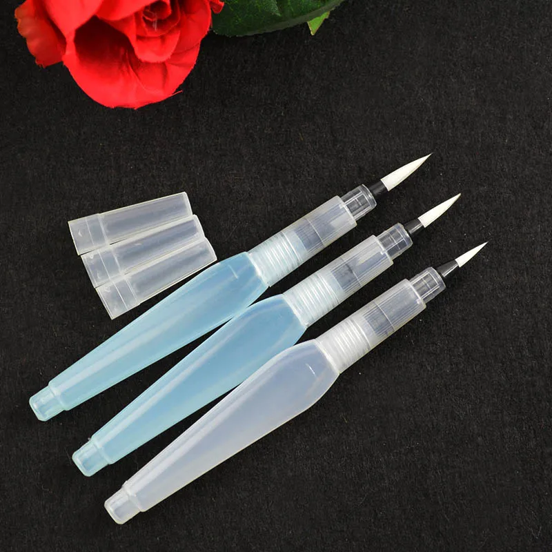 3 размера однотонная Акварельная авторучка кисть для рисования ручка хранения