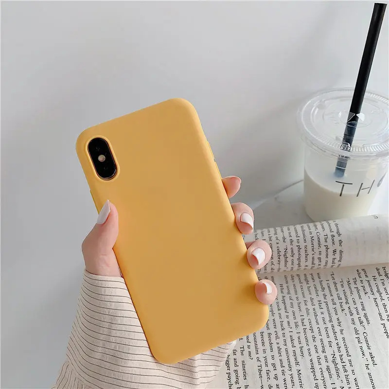 COOLY карамельный цвет матовый чехол для iphone 11 Pro Max 6 S 7 8 Plus X XS XR задняя крышка Мягкий ТПУ силиконовый чехол для телефона s Синий Розовый чехол