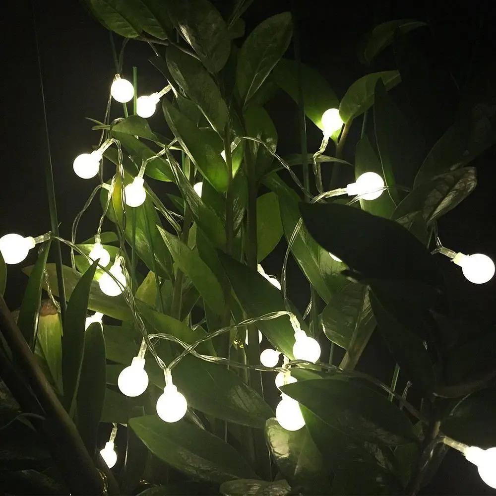 

10M 100 LED Globe String Lights Warm White/White Ball Fairy Light for Party Christmas Wedding New Year Indoor&outdoor Decoration