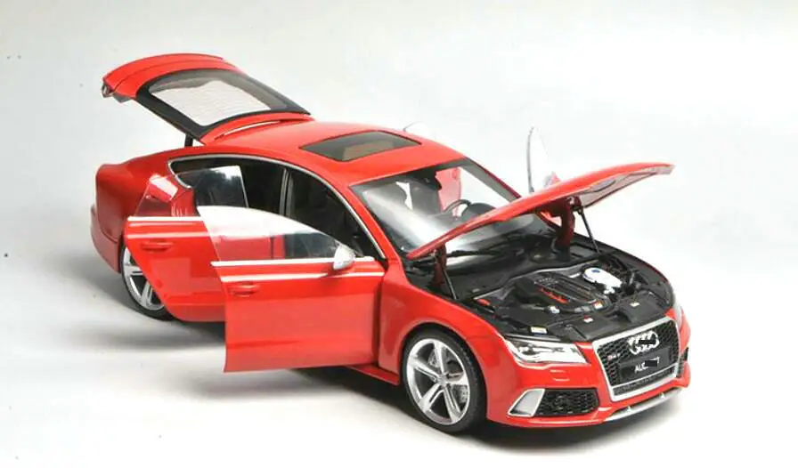 Модель автомобиля Minikraft Audi RS7 Sportback 1:18(красный)+ маленький подарок! Рождественский подарок взрослые игрушки детские игрушки автомобиль подарок на день рождения бодикит
