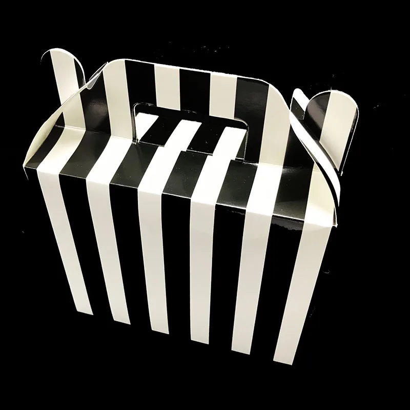 

12pcs/lot Black Stripes theme candy boxes Black Stripes party decorations Stripes gift boxes baby shower wedding party supplies