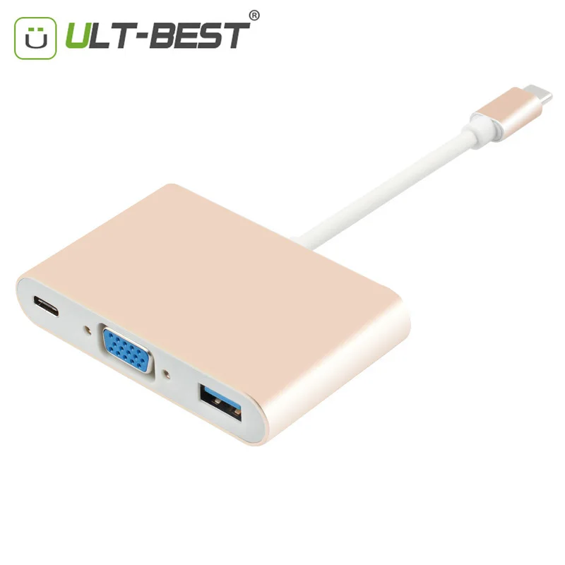 Кабель-переходник ult-best с USB 3.0 Type-C на VGA 3 1 F | Электроника
