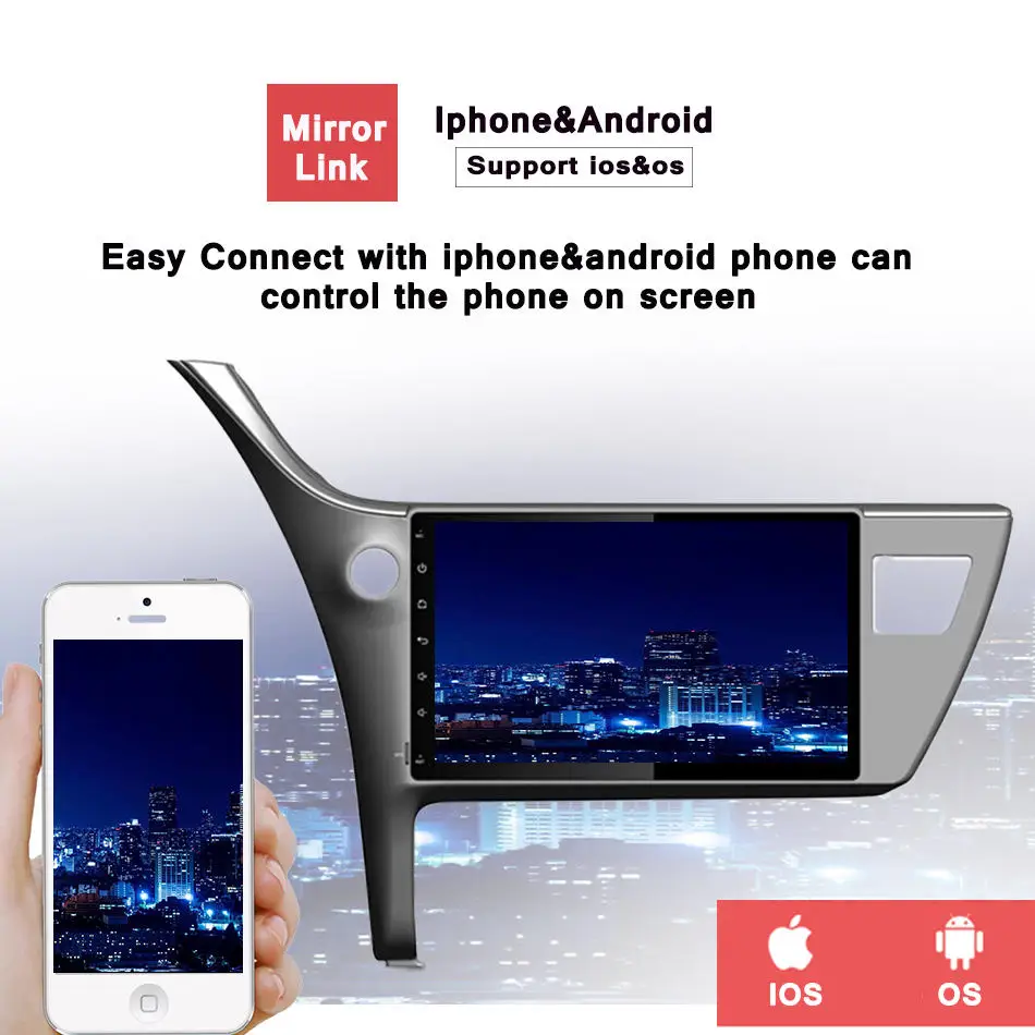Android 10 Восьмиядерный СБ NAVI 2 Din автомобильный DVD GPS для Toyota Corolla Новинка 2017 2019