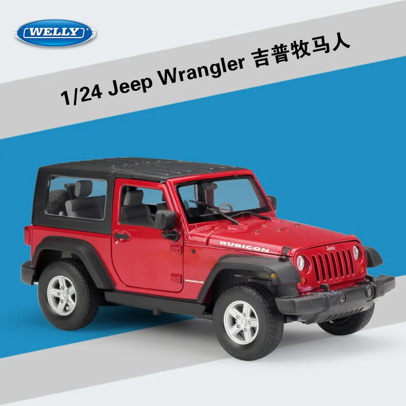 WELLY масштаб 1:24 литая модель автомобиля из сплава игрушки для Jeep Wrangler 2007
