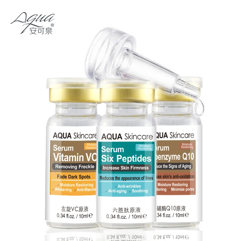 Уход за кожей витамин VC сыворотка и шесть с пептидами коэнзим Q10 лечение от прыщей