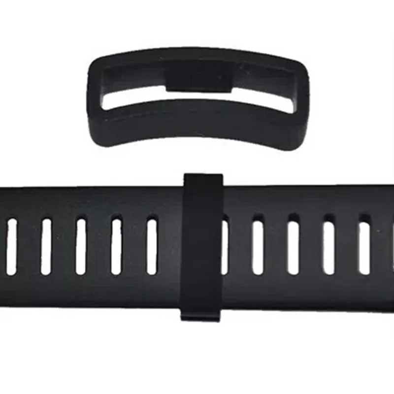 

New Hot Silicone Retainer Buckle Holder Soft Annular Silicone Rubber Security Wristband WatchBand Clasp Ring Loop Fastener