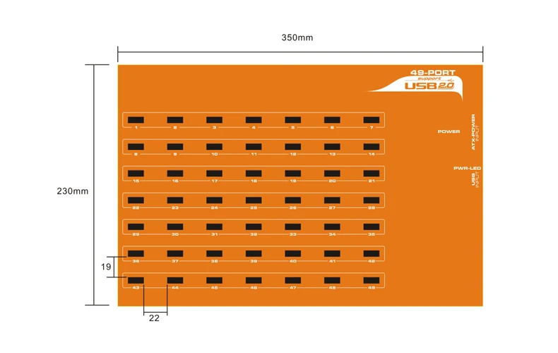 DIPO на возраст 2, 4, 7, 10, 16 мм 19 мм 20 мм 49 порт usb-хаб usb2.0 концентратор портов для майнинга биткоинов промышленного класса