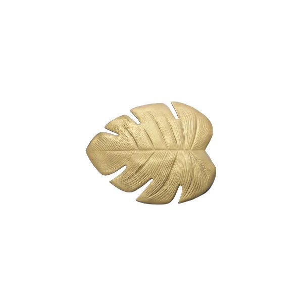 Gold 13cmx14cm New Brand Fake Palm Leaves Table Placemat Cup Coaster Tea Table Mat Hawaii Wedding Table Decoration Summer Party Insulated Pad - Цвет: Gold 13cmx14cm