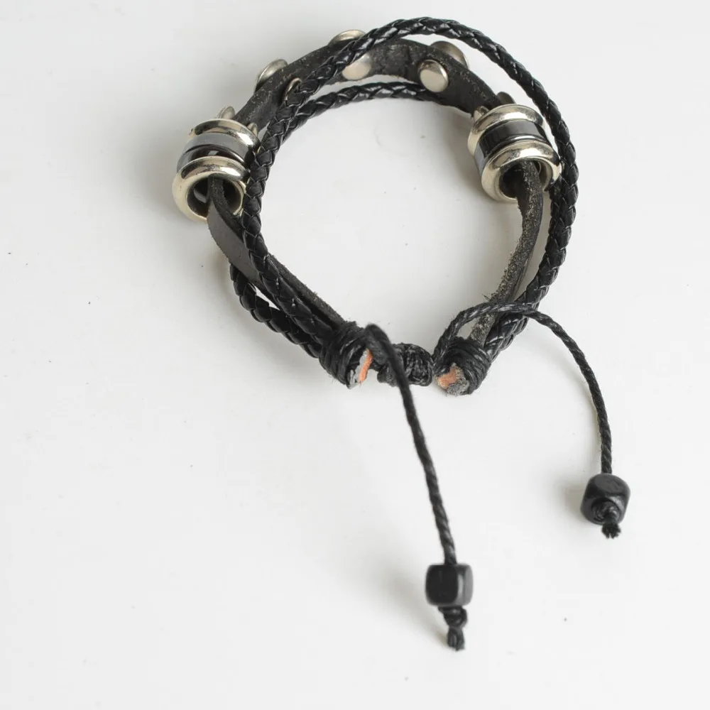 Уникальные мужские ювелирные изделия модный простой кожаный браслет для